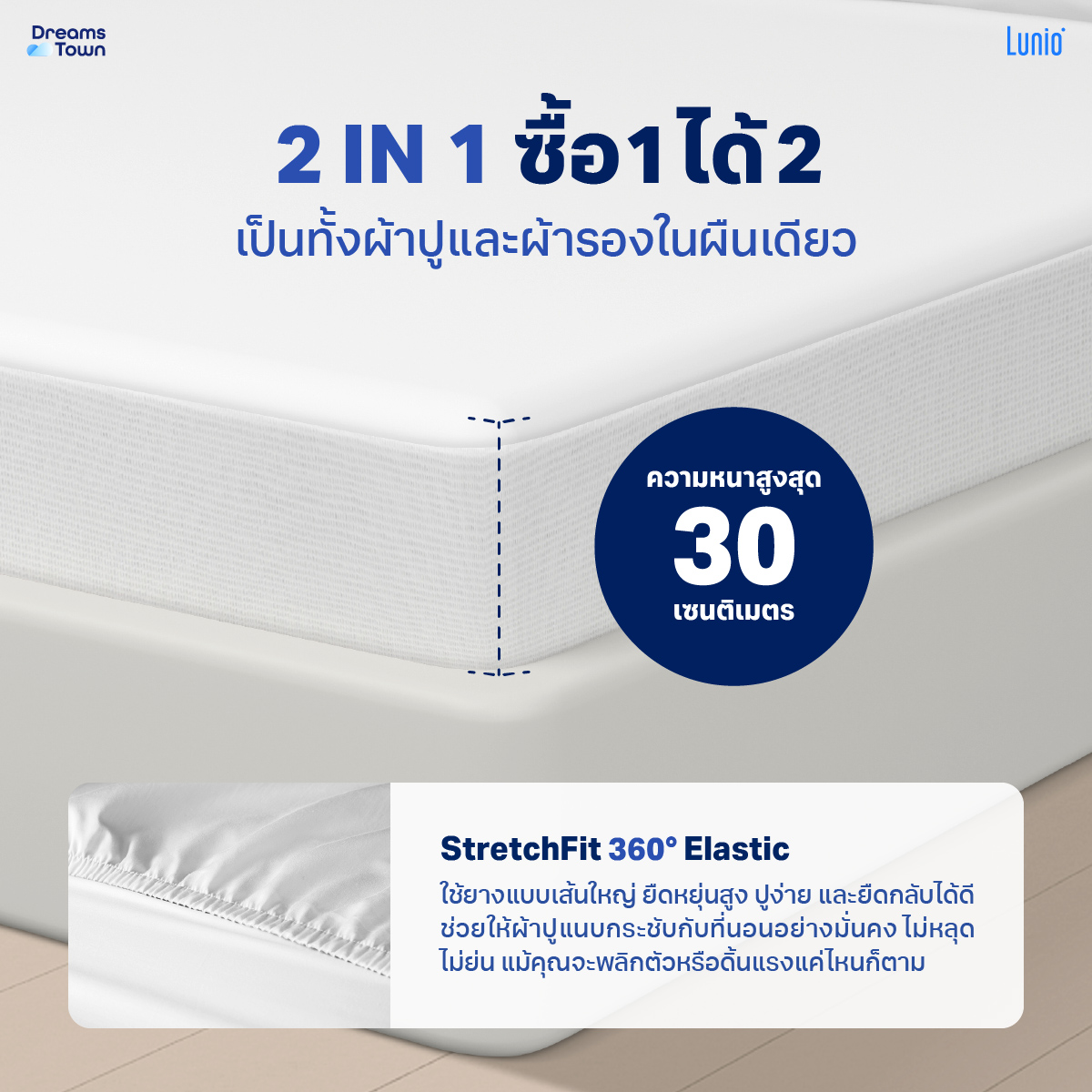 ผ้ารองกันเปื้อน 5 ฟุต LUNIO SMARTGUARD PROTECTOR_5